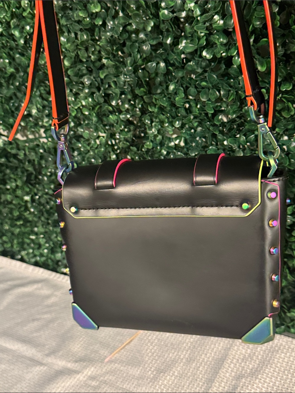 Michael Kors Black Crossbody Bag with Neon Trim - Picture 7 of 12